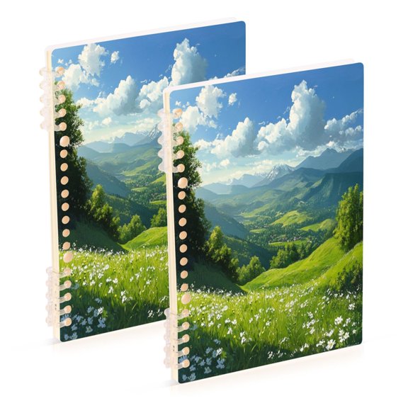 Notebook 8.3x5.7x0.4 Inch One Sizex1 Journey Note Diary Hardcover Notebook 60 Pages,80g Paper Writing Smooth and Not Easy to Break Picturesque Summer