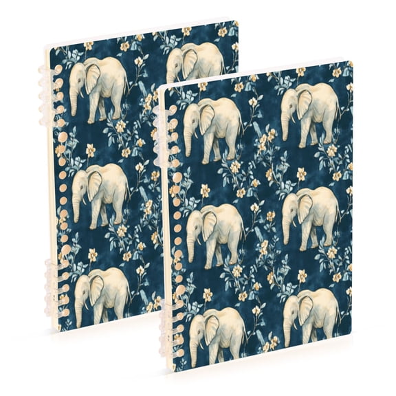 Notebook 8.3x5.7x0.4 Inch One Sizex1 Journey Note Diary Hardcover Notebook 60 Pages,80g Paper Writing Smooth and Not Easy to Break Pretty Elephant