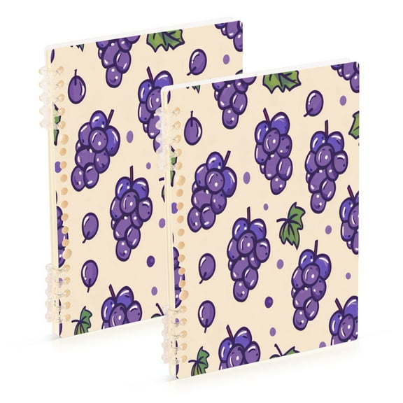 Notebook 8.3x5.7x0.4 Inch One Sizex1 Journey Note Diary Hardcover Notebook 60 Pages,80g Paper Writing Smooth and Not Easy to Break Purple Grape