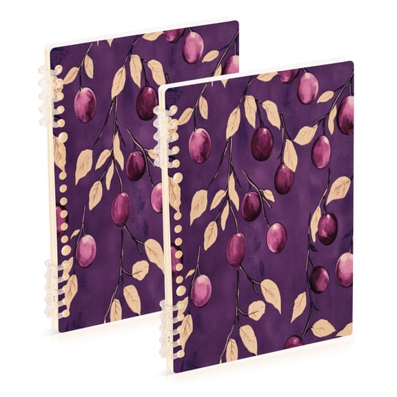 Notebook 8.3x5.7x0.4 Inch One Sizex1 Journey Note Diary Hardcover Notebook 60 Pages,80g Paper Writing Smooth and Not Easy to Break Purple Plum