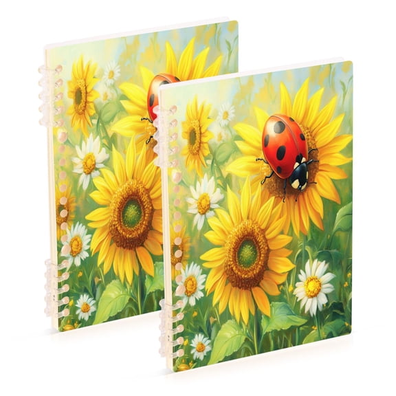 Notebook 8.3x5.7x0.4 Inch One Sizex1 Journey Note Diary Hardcover Notebook 60 Pages,80g Paper Writing Smooth and Not Easy to Break Red Ladybug