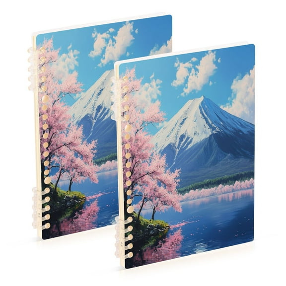 Notebook 8.3x5.7x0.4 Inch One Sizex1 Journey Note Diary Hardcover Notebook 60 Pages,80g Paper Writing Smooth and Not Easy to Break Sakura Mount Fuji