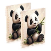 Notebook 8.3x5.7x0.4 Inch One Sizex1 Journey Note Diary Hardcover Notebook 60 Pages,80g Paper Writing Smooth and Not Easy to Break Smiling Panda