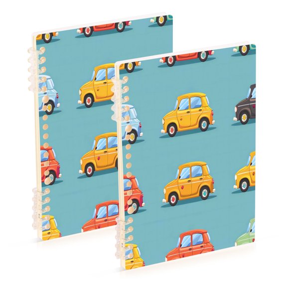 Notebook 8.3x5.7x0.4 Inch One Sizex1 Journey Note Diary Hardcover Notebook 60 Pages,80g Paper Writing Smooth and Not Easy to Break Yellow Car