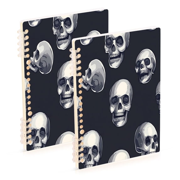 Notebook 8.3x5.7x0.4 Inch One Sizex2 Journey Note Diary Hardcover Notebook 60 Pages,80g Paper Writing Smooth and Not Easy to Break Halloween Skeletons3