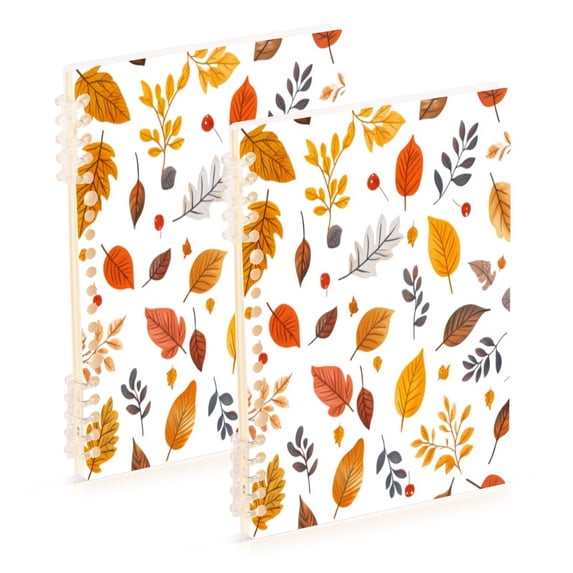 Notebook 8.3x5.7x0.4 Inch One Sizex2 Journey Note Diary Hardcover Notebook 60 Pages,80g Paper Writing Smooth and Not Easy to Break Autumn Yellow Leaves3