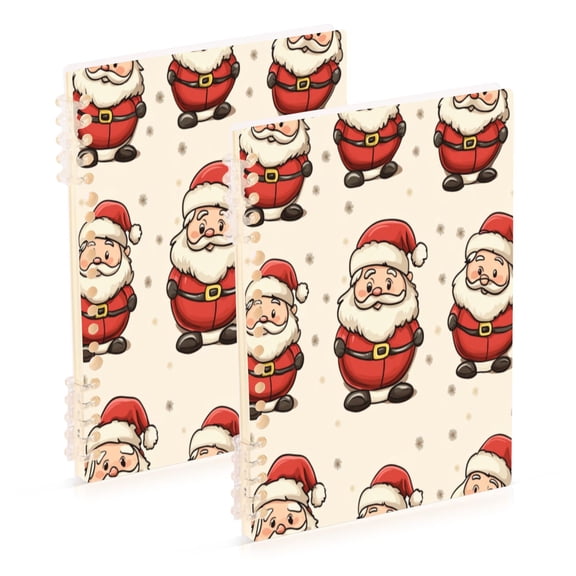 Notebook 8.3x5.7x0.4 Inch One Sizex2 Journey Note Diary Hardcover Notebook 60 Pages,80g Paper Writing Smooth and Not Easy to Break Cartoon Santa Claus