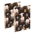 thumbnail image 1 of Notebook 8.3x5.7x0.4 Inch One Sizex2 Journey Note Diary Hardcover Notebook 60 Pages,80g Paper Writing Smooth and Not Easy to Break Cute Pretty Cartoon Lamb, 1 of 8