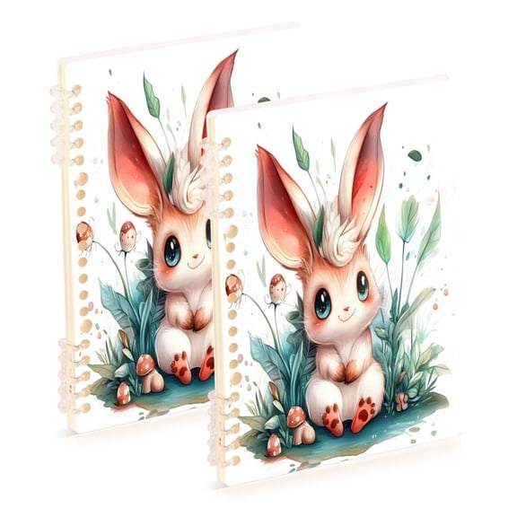 Notebook 8.3x5.7x0.4 Inch One Sizex2 Journey Note Diary Hardcover Notebook 60 Pages,80g Paper Writing Smooth and Not Easy to Break Lovely Cartoon Mushroom
