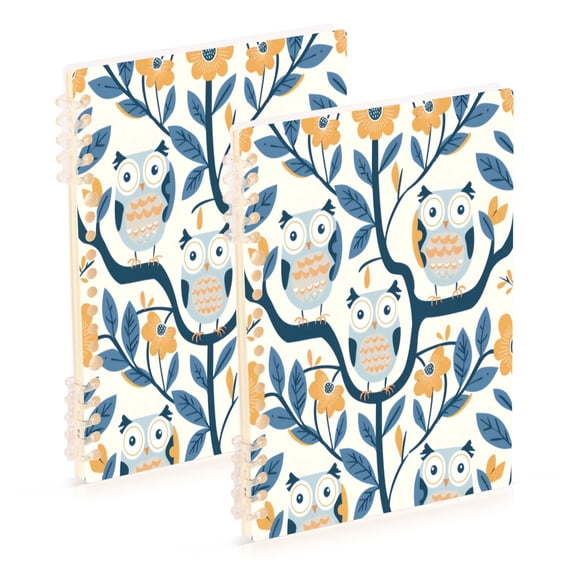 Notebook 8.3x5.7x0.4 Inch One Sizex2 Journey Note Diary Hardcover Notebook 60 Pages,80g Paper Writing Smooth and Not Easy to Break Cute Owl