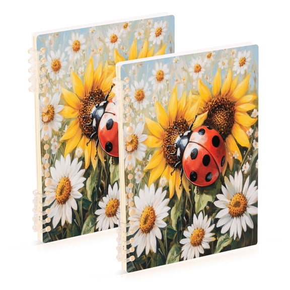 Notebook 8.3x5.7x0.4 Inch One Sizex2 Journey Note Diary Hardcover Notebook 60 Pages,80g Paper Writing Smooth and Not Easy to Break Giant Ladybird