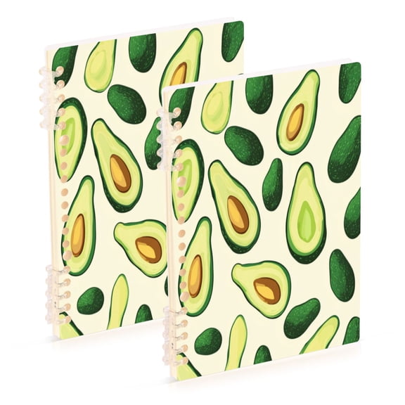 Notebook 8.3x5.7x0.4 Inch One Sizex2 Journey Note Diary Hardcover Notebook 60 Pages,80g Paper Writing Smooth and Not Easy to Break Green Avocados