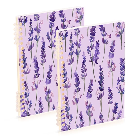 Notebook 8.3x5.7x0.4 Inch One Sizex2 Journey Note Diary Hardcover Notebook 60 Pages,80g Paper Writing Smooth and Not Easy to Break Purple Lavender2