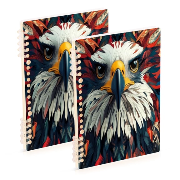 Notebook 8.3x5.7x0.4 Inch One Sizex2 Journey Note Diary Hardcover Notebook 60 Pages,80g Paper Writing Smooth and Not Easy to Break Red Vulture