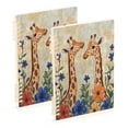 thumbnail image 1 of Notebook 8.3x5.7x0.4 Inch One Sizex2 Journey Note Diary Hardcover Notebook 60 Pages,80g Paper Writing Smooth and Not Easy to Break Two Giraffes, 1 of 8