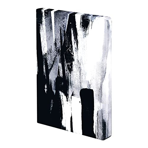 Notebook A5+ | Composition L - Zen | 3.5 mm Dot Grid | 256 Numbered Pages | 120 g Premium Paper | Jeans Label Material | Vegan | Sustainably Produced in Germany,Black/White/Grey$$Office