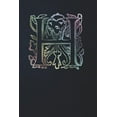 thumbnail image 1 of Notebook: Art Nouveau Initial H - Multi Color on Black - Lined Diary / Journal, 1 of 1