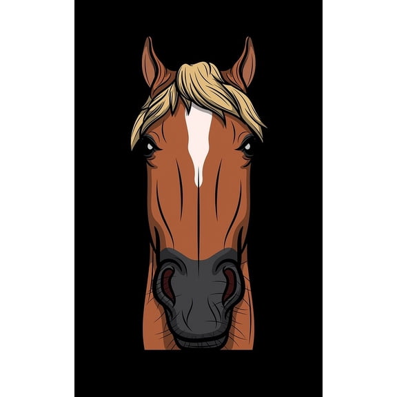 Notebook: Brown Horse Head Illustration - 100 Dot Grid Pages - Soft Cover - Small Size - 5 x 8 inch (Paperback)