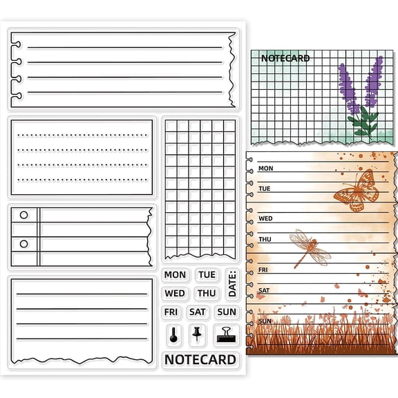 Notebook Clear Stamp Notepad Silicone Stamps Transparent Stamp