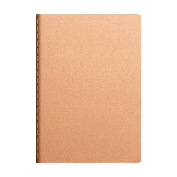 Notebook Compact A5 Size with Kraft Paper Cover, 8mm Grid Layout, Date and Page Sections, 60 Pages for Notes, Portable Design for Personal and Professional Use