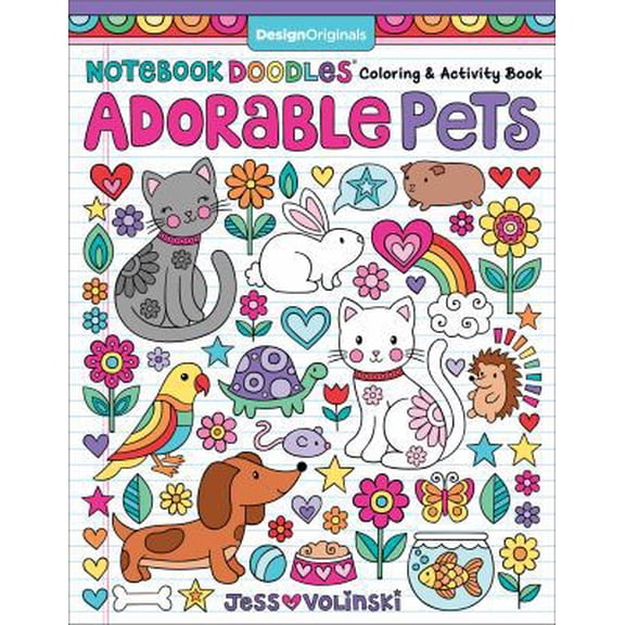 Pre-Owned Notebook Doodles Adorable Pets: Coloring & Activity Book (Paperback) 1497203228 9781497203228