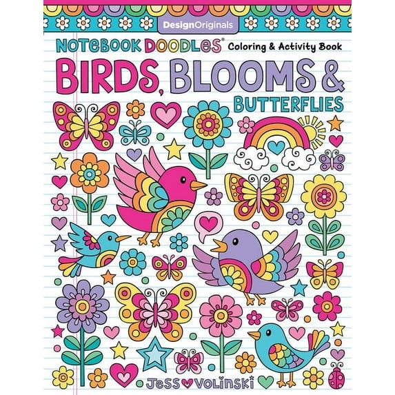 Notebook Doodles Notebook Doodles Birds, Blooms & Butterflies: Coloring & Activity Book, (Paperback)