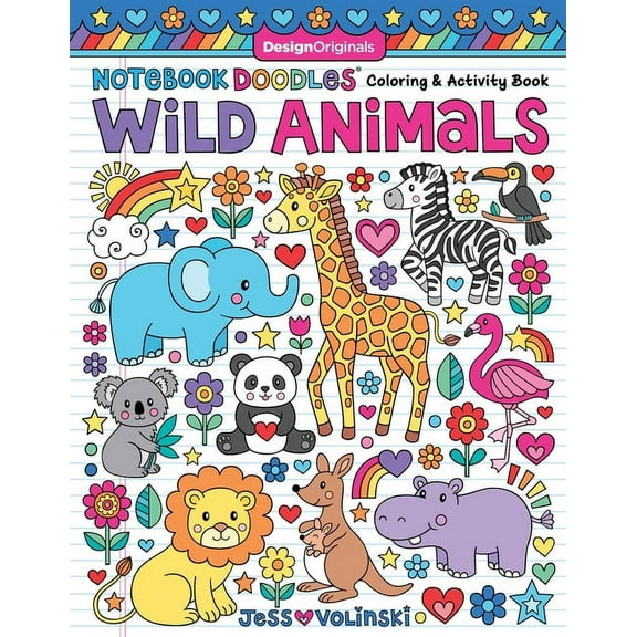 Notebook Doodles Notebook Doodles Wild Animals: Coloring & Activity Book, (Paperback)
