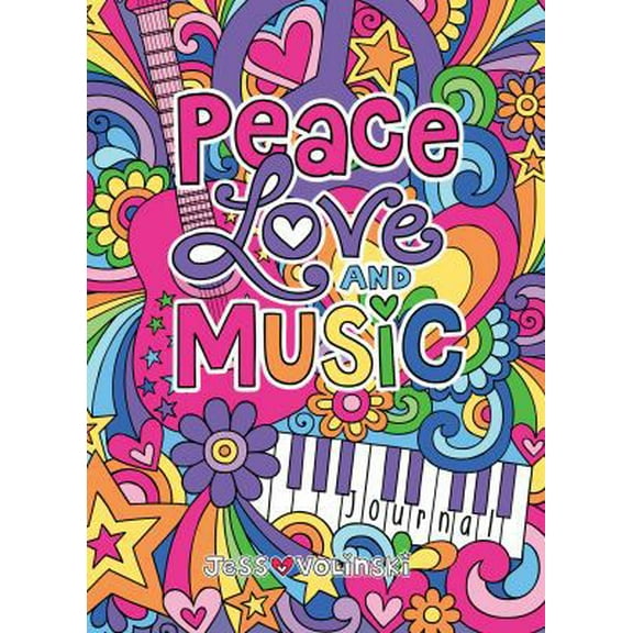 Pre-Owned Notebook Doodles Peace Love and Music Guided Journal (Hardcover) 164178072X 9781641780728