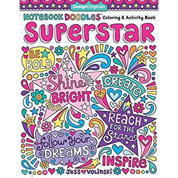 Pre-Owned Notebook Doodles Superstar: Coloring & Activity Book ...