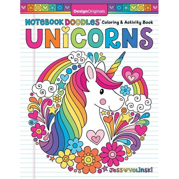 Notebook Doodles Unicorns: Coloring and Activity Book