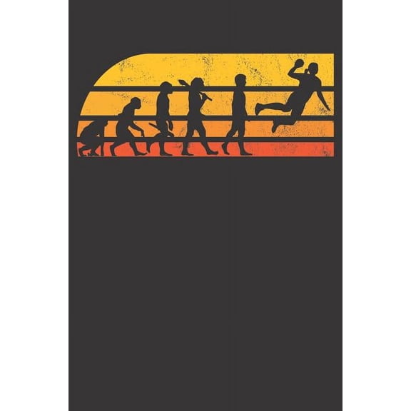 Notebook: Dot Grid Dotted 6x9 120 Pages Handball Girl Funny Handballer Evolution Gift (Paperback)