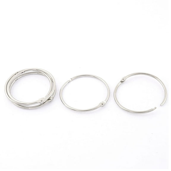 Notebook Files O Shaped Loose Leaf Rings Keyring 50mm Inner Diameter 5 Pcs