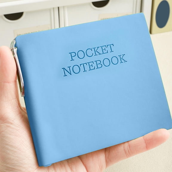 Notebook Hardcover Pocket Size with Leather Cover Lined Pages Portable Mini Notepad Includes Pen for Travel and Work
