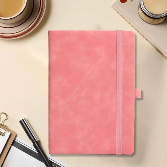 Notebook, Journal, 200 Pages Thick Paper with Hardcover Design, Elastic Closure, Inner Pocket, Bookmark, and Lay Flat Binding for Students and Note Taking