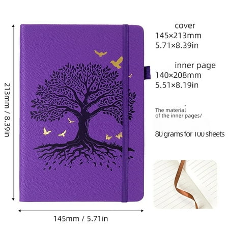 Notebook Journal Gift for Women Men Tree Writing Journal for Travel Work Note Taking A5