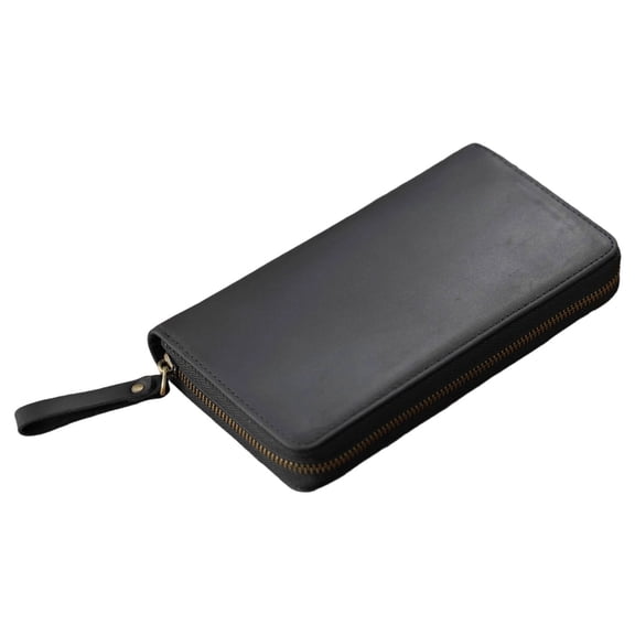 Notebook Leather Covers Zippered Leather Covers for 7.28x3.54In Field Notes Leather Journal Covers with Elastic Pen Slot