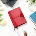 thumbnail image 1 of Notebook Leather Travelers Writing Journal Notebooks,Retro Refillable PU Leather Travel Journal Notebook for Men & Women,Perfect for Writing,Gifts,Travelers,Small Size 5.3" X 4.1" Inches, 1 of 9