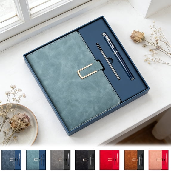 Notebook Meeting Record Journal Square Business Office Thickened Journal Case Format Writing Pad with Pen for Professionals Learners by PALIFEUR