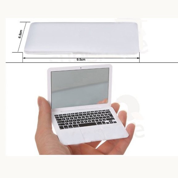 Notebook Mirror, White, 1 Pccute Makeup Mini Pocket Laptop Style Glass Women Beauty Mirror, Easter Mother'S Day Gift Makeup Organizers