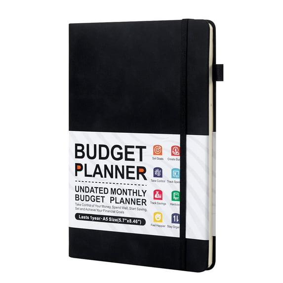 Notebook Monthly Bill Payment Organizer Notebook – 8.3" X 5.8" Financial Planner with 3893 Entries, Vegan Leather Cover, Expense Tracker for Budgeting, Receipt Storage, And Personal Finance Management