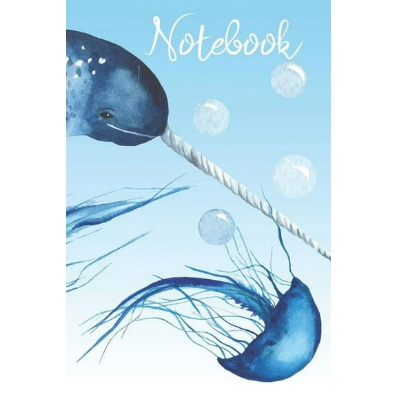 Notebook: Narwal and Jellyfish dotted, 6x9 For notes, todos, sketches and calligraphy (Paperback)