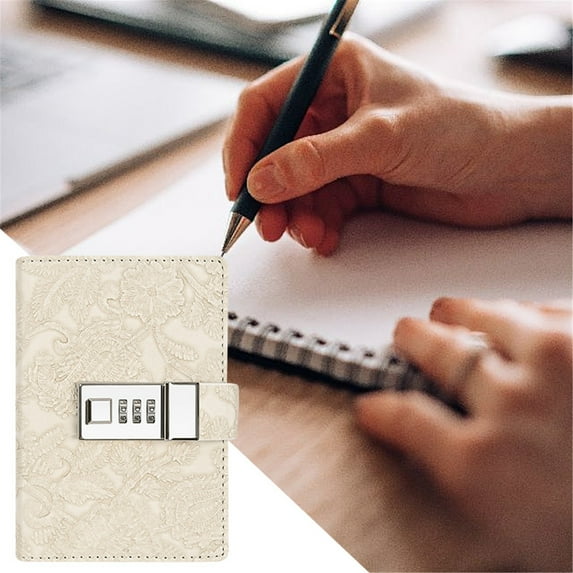 Notebook,Notebook Notebook With Digital Combination Lock Premium Thickened Paper Eye Diary Is An Ideal Gift For Students
