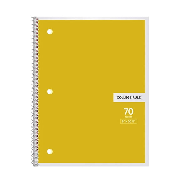 Qyaukm Spiral Notebook Journal for Women & Men, 1Pc 70 Sheets 8 X 10.5 Inches College Ruled Notebook - Perfect to Stay Organized and Boost Productivity at Work Or Note Taking, Coil Notebook
