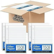 E-Clips USA 200-Sheet College Ruled Notebook Paper, 60 GSM Loose Leaf Paper, 36-Pack