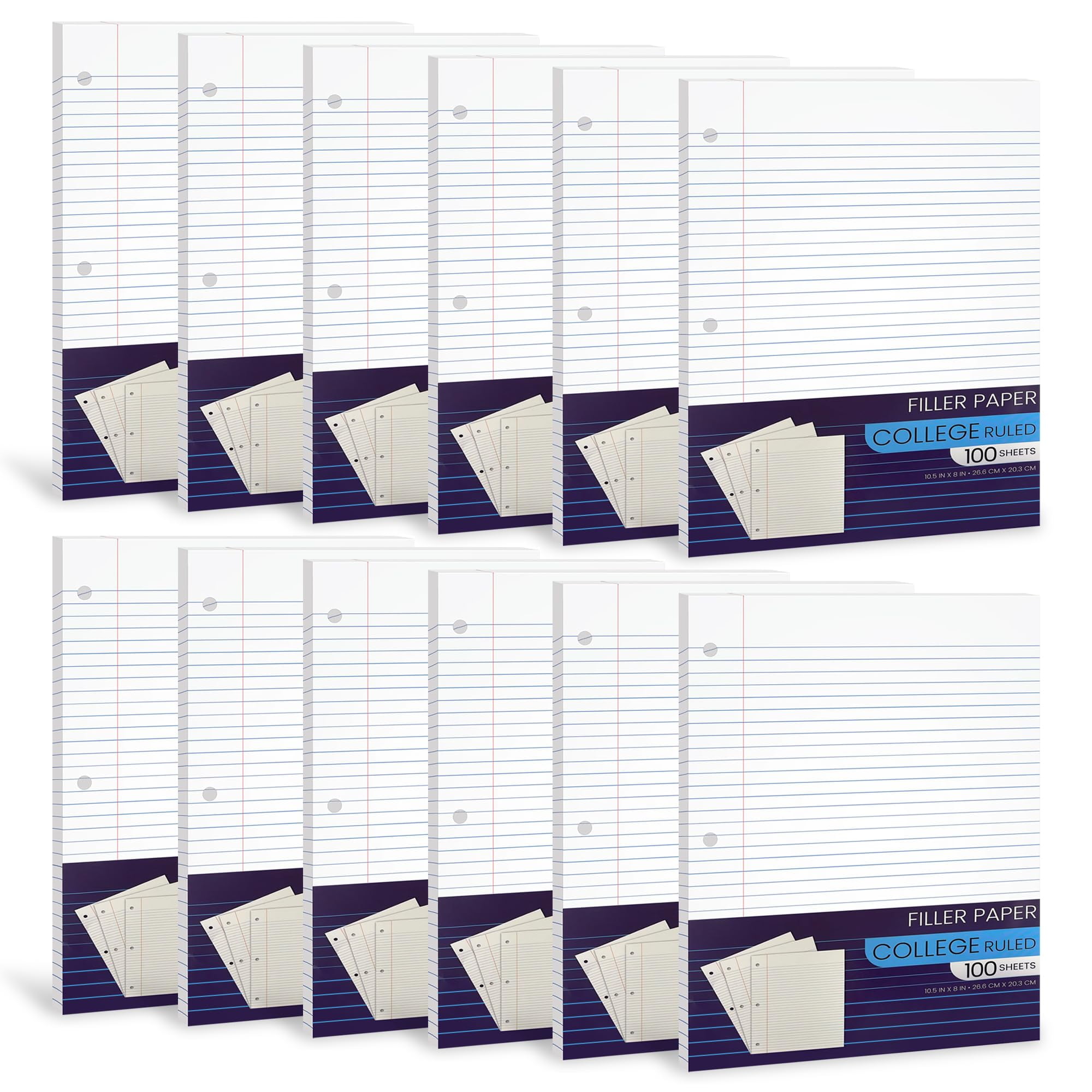 Notebook Paper College Ruled, Loose Leaf Paper College Ruled Notebook
