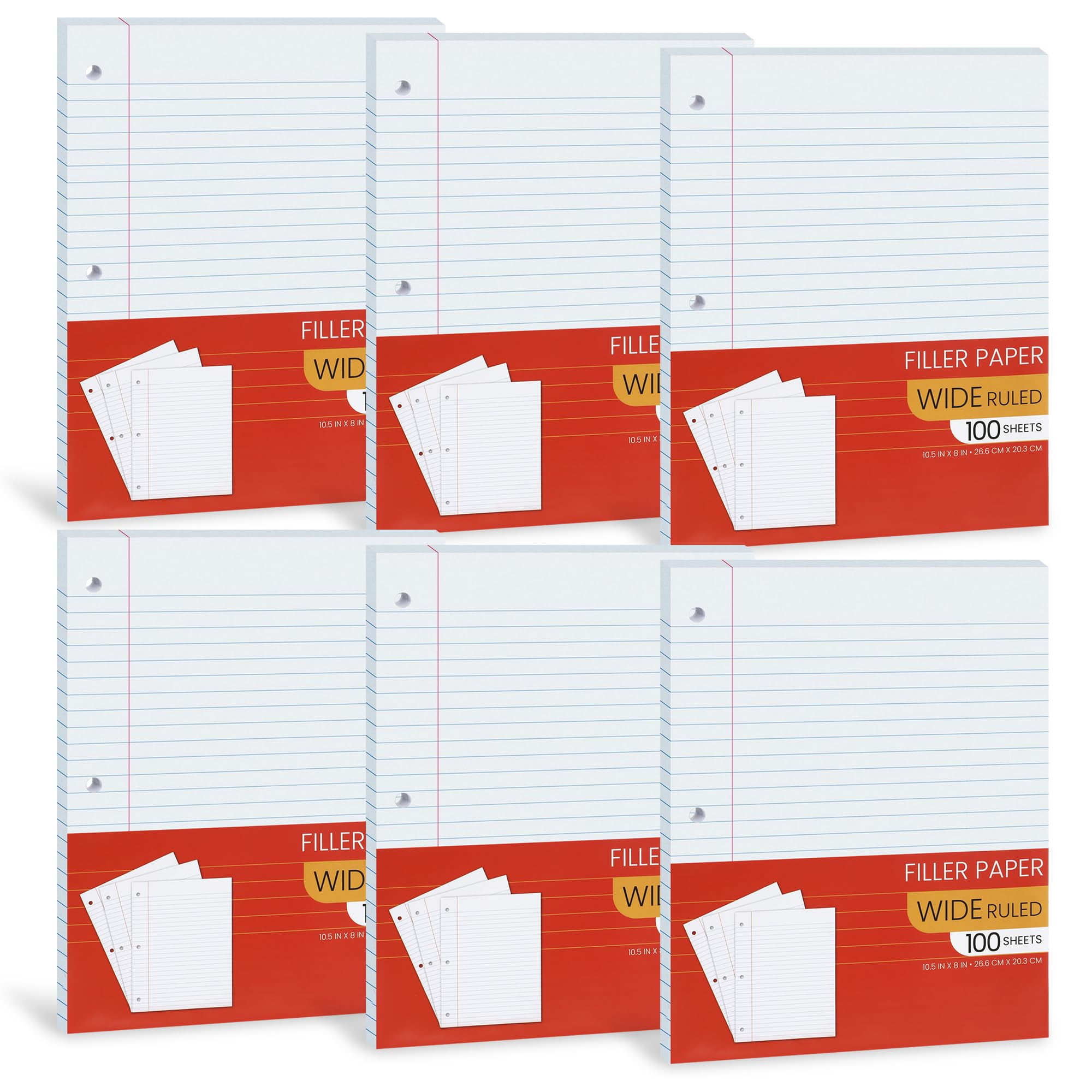 Notebook Paper Wide Ruled, Loose Leaf Paper Wide Ruled Notebook Paper