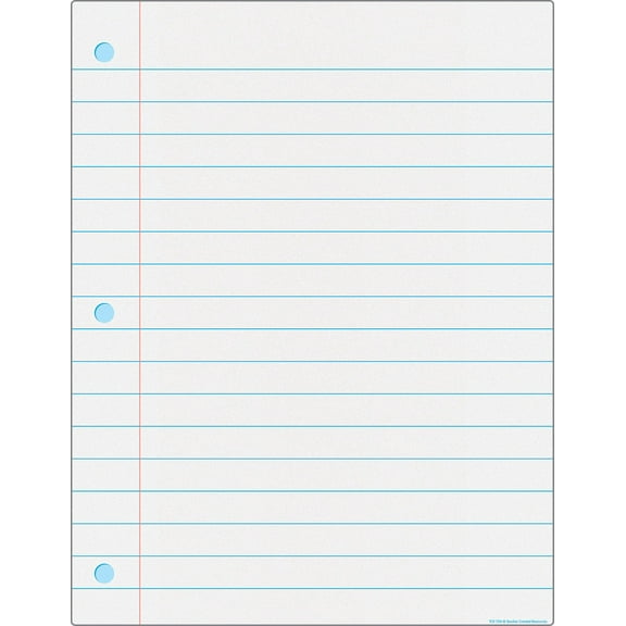 Notebook Paper Write-On/Wipe-Off Chart 17x22 [TCR7114]