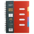 thumbnail image 1 of Notebook for Recording, Qyaukm 4 Subject Notebook Large Notebook with Dividers Notebooks for Work Multi Subject Notebook with 5 Tabs Organizer Notebooks for Note Taking Classroom, 1 of 9