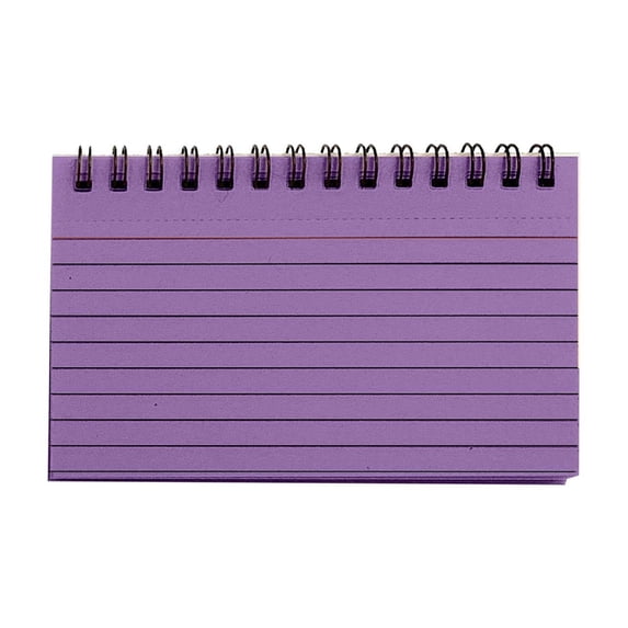 Notebook for Recording, Qyaukm 50 Pcs Ruled Index Cards, 9 Colors 3X5 Inches Colorful Index Cards, Heavy Colored Note Cards, Study Cards for Classroom, Learning, Memo Scratch Pad, Deep Purple