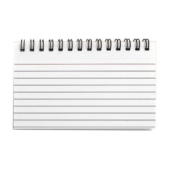 Notebook for Recording, Qyaukm 50 Pcs Ruled Index Cards, 9 Colors 3X5 Inches Colorful Index Cards, Heavy Colored Note Cards, Study Cards for Classroom, Learning, Memo Scratch Pad, White